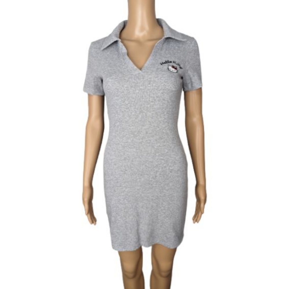 Sanrio Hello Kitty Grey Polo Mini Dress S